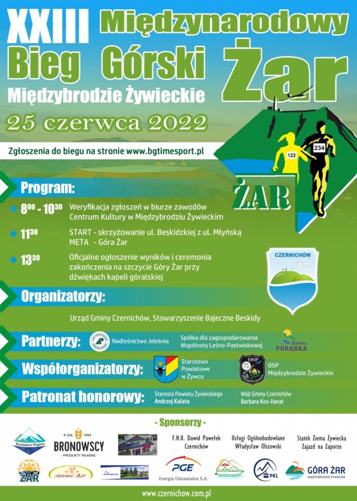 Plakat Bieg Żar 2022