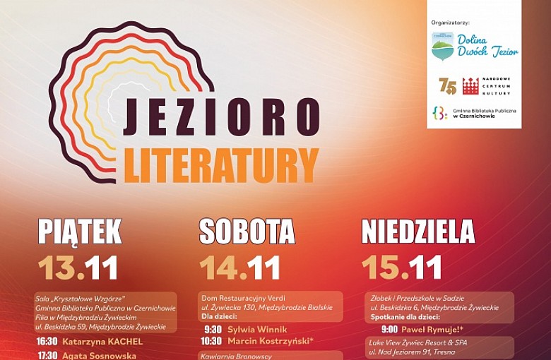 Jezioro Literatury. Wyjątkowi goście, inspirujące spotkania i trzy dni pełne kultury w naszej gminie!