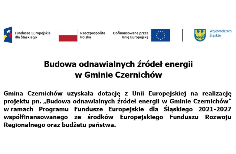 Budowa odnawialnych źródeł energii w Gminie Czernichów